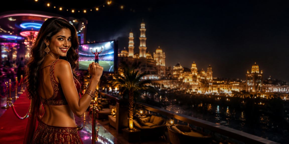 Night casino entertainment scene in Lucknow city